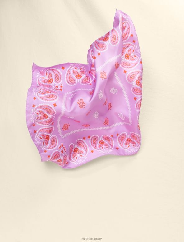 Maje bandana con estampado de cachemira accesorio pañuelo rosa mujer 2J08B527