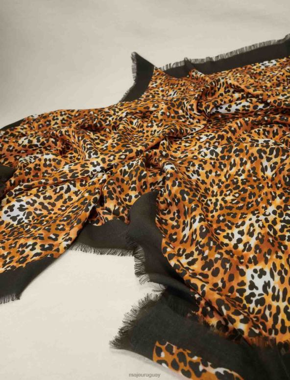 Maje bufanda con estampado de leopardo accesorio leopardo beige mujer 2J08B540