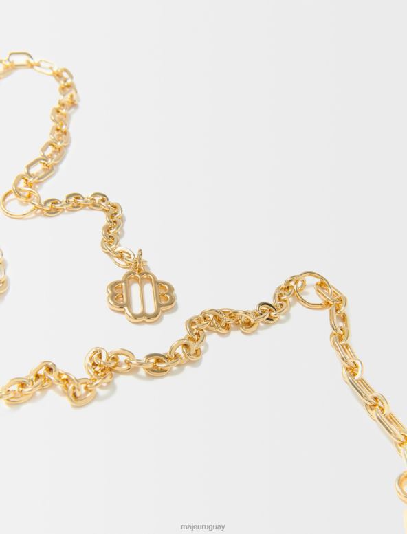 Maje cinturón con cadena y logo de trébol accesorio oro mujer 2J08B506