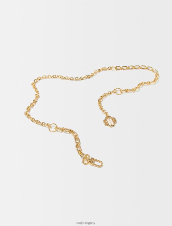 Maje cinturón con cadena y logo de trébol accesorio oro mujer 2J08B506