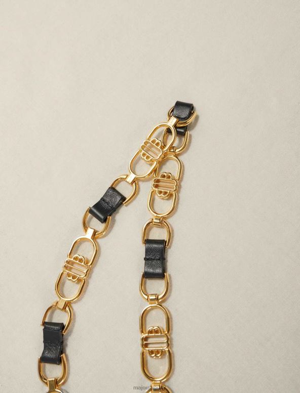 Maje cinturón con hebilla horsebit accesorio negro mujer 2J08B533