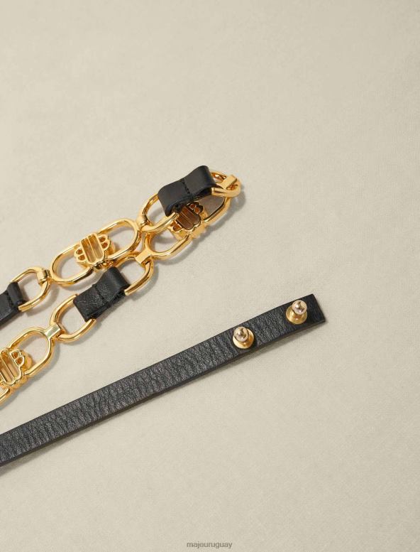 Maje cinturón con hebilla horsebit accesorio negro mujer 2J08B533