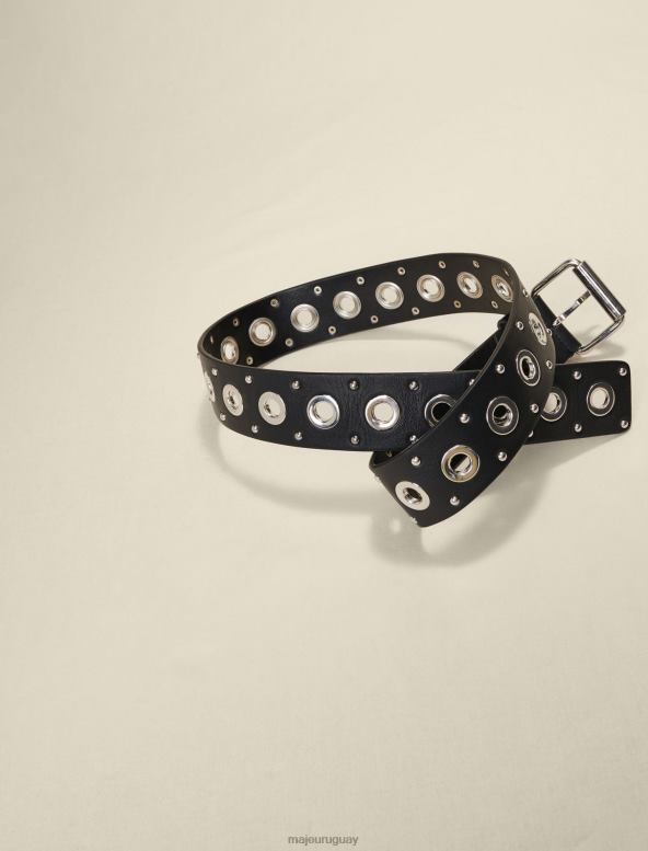 Maje cinturón con tachuelas insertadas accesorio negro mujer 2J08B562