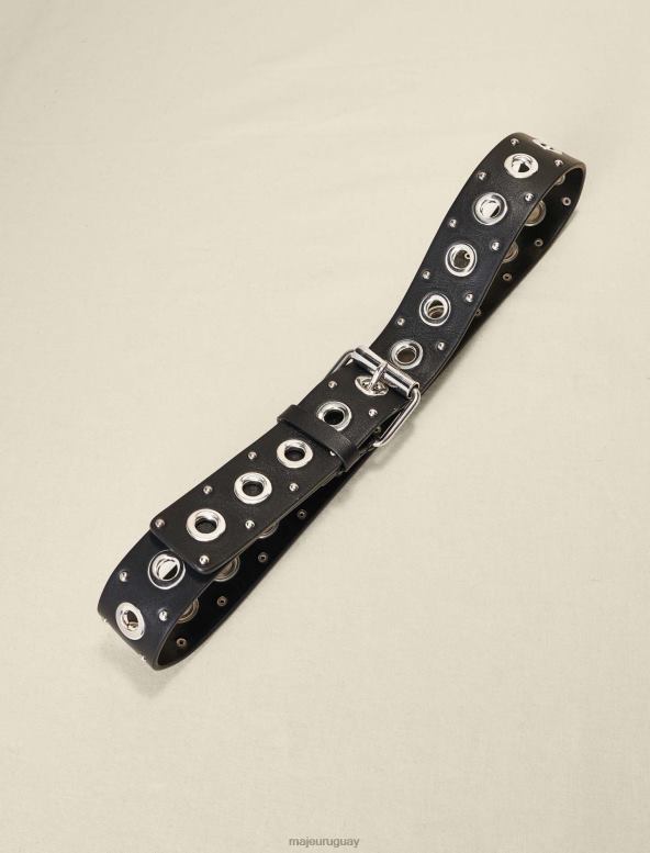 Maje cinturón con tachuelas insertadas accesorio negro mujer 2J08B562