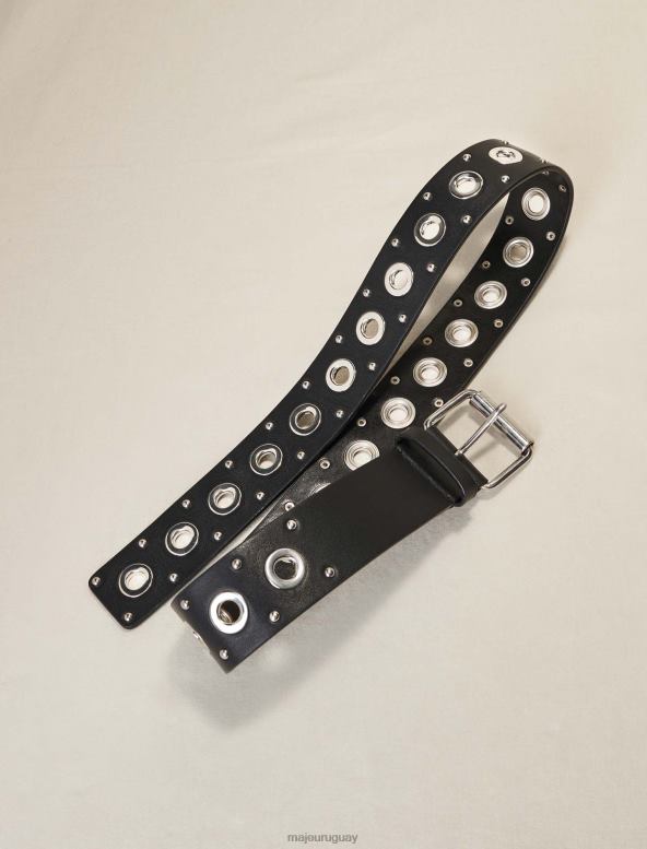Maje cinturón con tachuelas insertadas accesorio negro mujer 2J08B562