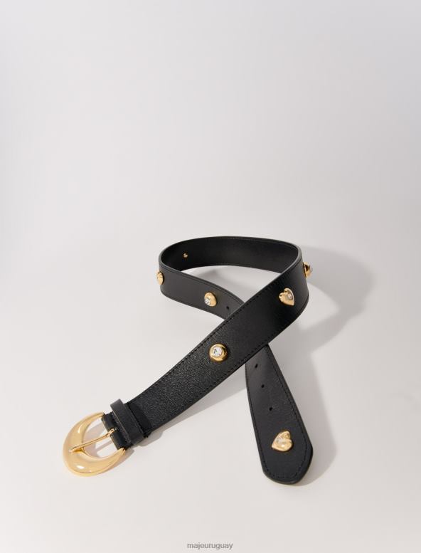 Maje cinturón de diamantes de imitación accesorio negro mujer 2J08B501