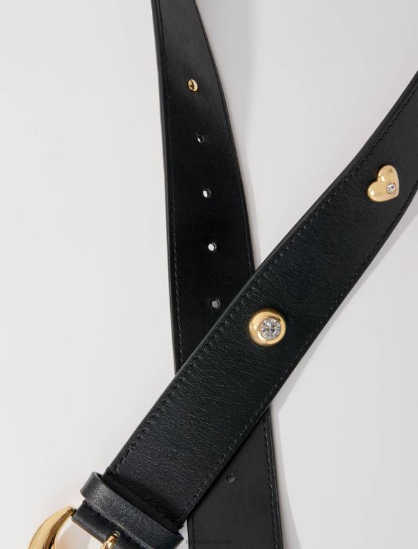 Maje cinturón de diamantes de imitación accesorio negro mujer 2J08B501
