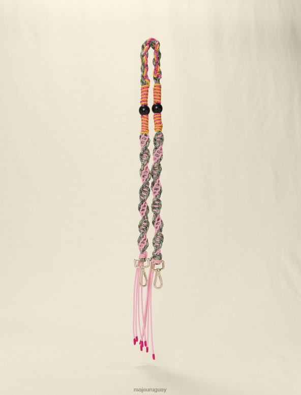 Maje correa de hombro trenzada accesorio rosa mujer 2J08B463