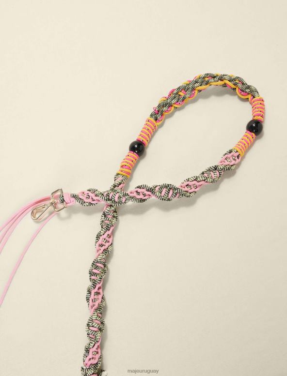Maje correa de hombro trenzada accesorio rosa mujer 2J08B463