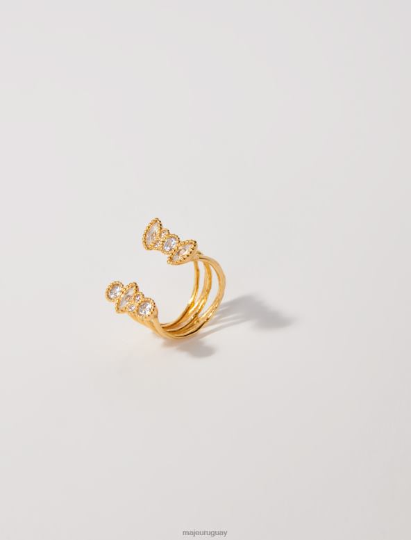 Maje anillo de latón reciclado accesorio oro mujer 2J08B499