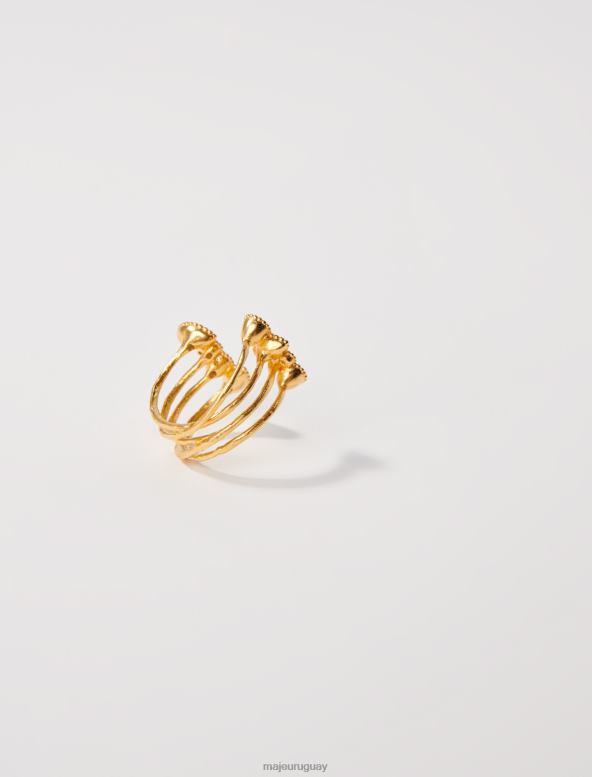 Maje anillo de latón reciclado accesorio oro mujer 2J08B499