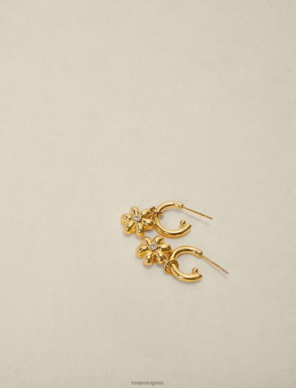 Maje aros de flores accesorio oro mujer 2J08B536