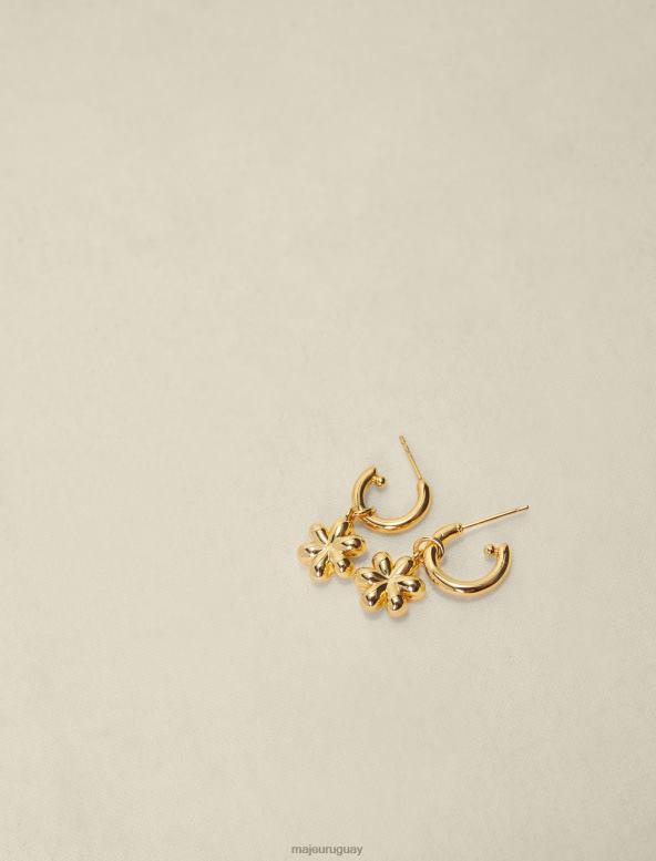 Maje aros de flores accesorio oro mujer 2J08B536