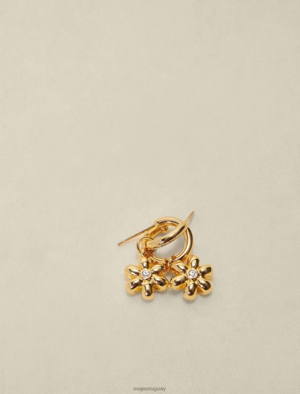 Maje aros de flores accesorio oro mujer 2J08B536
