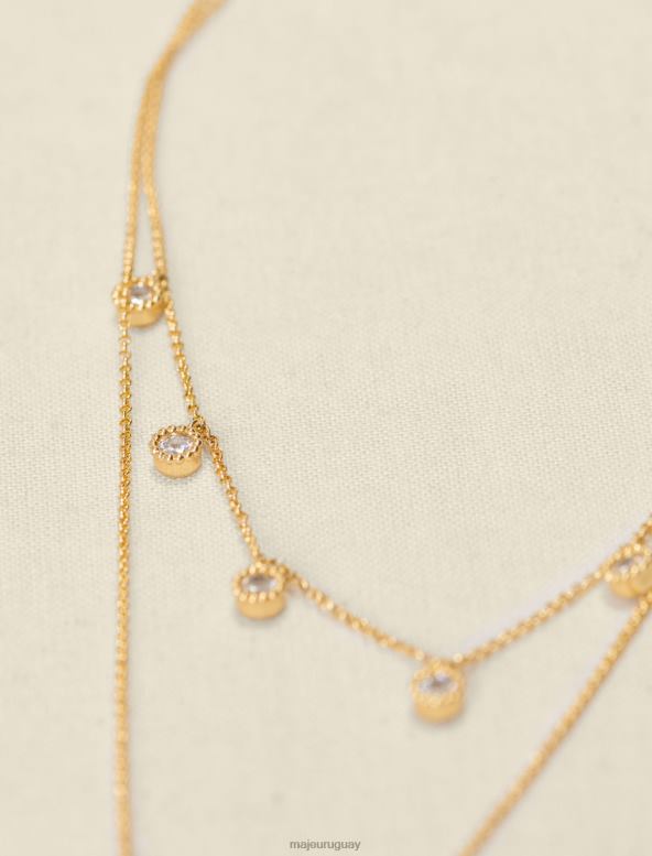 Maje collar doble con diamantes accesorio oro mujer 2J08B557