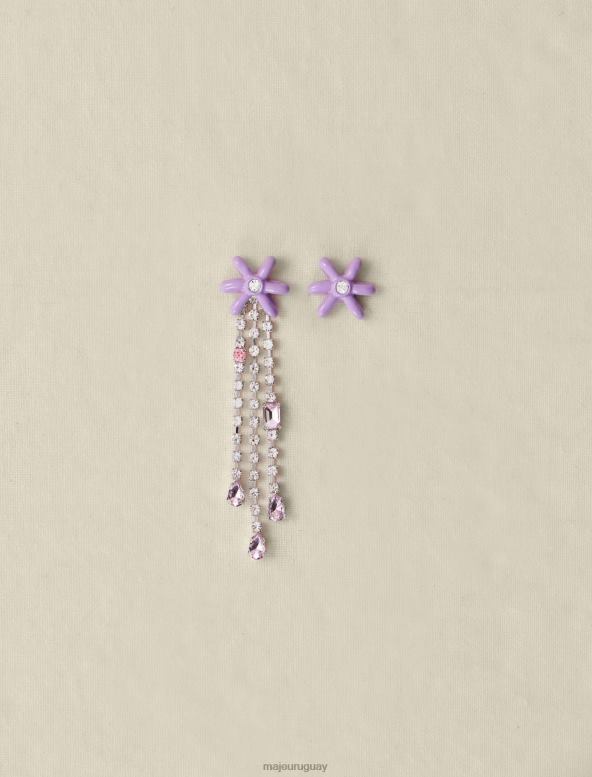 Maje pendientes de flores malva accesorio violeta de parma mujer 2J08B538