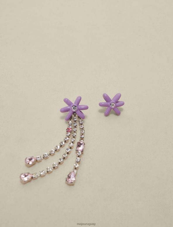 Maje pendientes de flores malva accesorio violeta de parma mujer 2J08B538