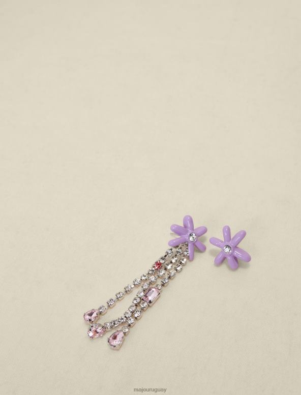 Maje pendientes de flores malva accesorio violeta de parma mujer 2J08B538