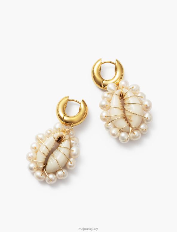 Maje x eliou aretes de aro accesorio crudo mujer 2J08B571