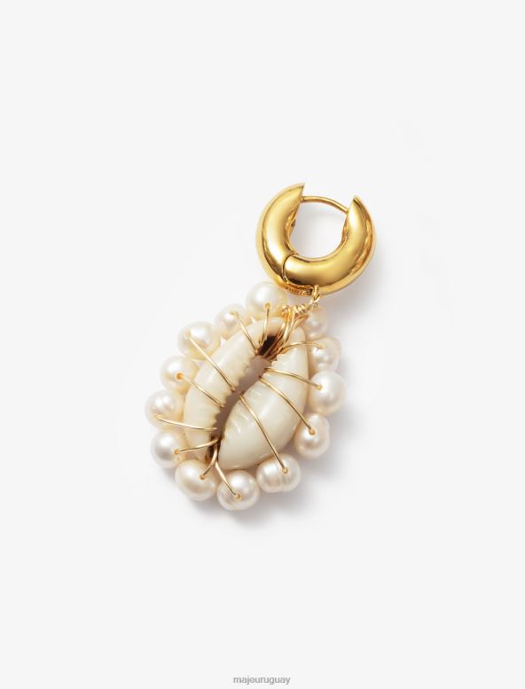 Maje x eliou aretes de aro accesorio crudo mujer 2J08B571