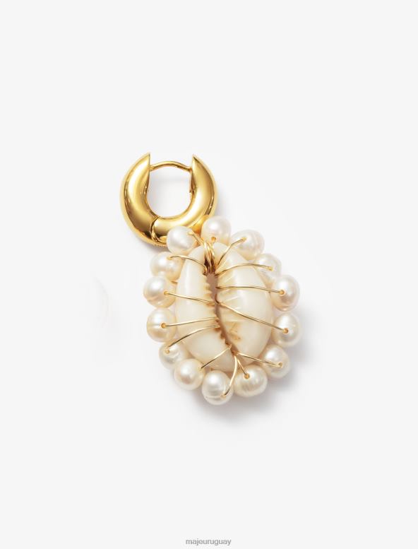 Maje x eliou aretes de aro accesorio crudo mujer 2J08B571