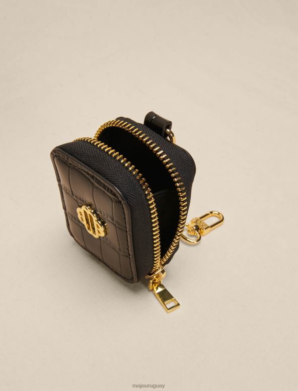 Maje bolso de cuero repujado accesorio negro mujer 2J08B568