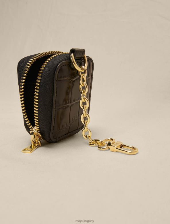 Maje bolso de cuero repujado accesorio negro mujer 2J08B568