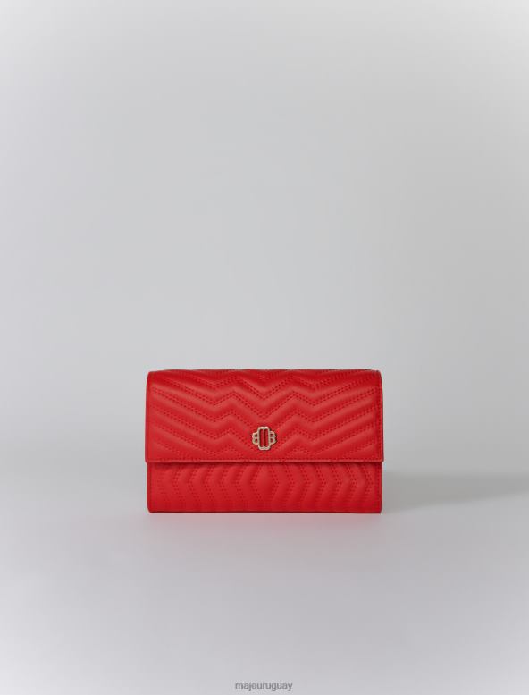 Maje cartera de cuero con cadena accesorio rojo mujer 2J08B485