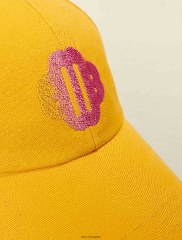Maje gorra de algodón con logo de trébol accesorio sol amarillo mujer 2J08B582