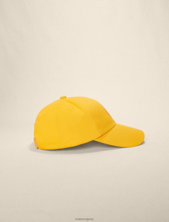 Maje gorra de algodón con logo de trébol accesorio sol amarillo mujer 2J08B582