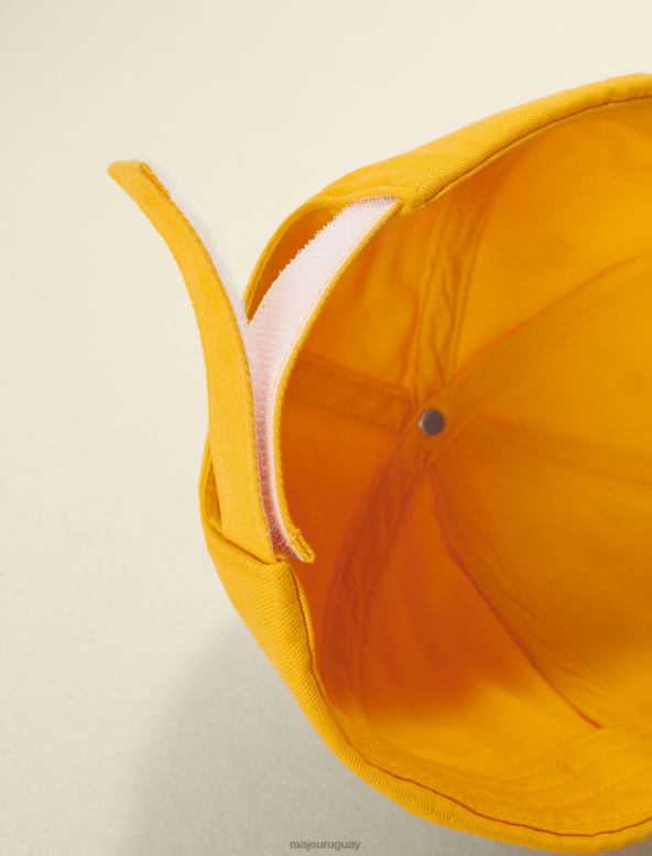 Maje gorra de algodón con logo de trébol accesorio sol amarillo mujer 2J08B582