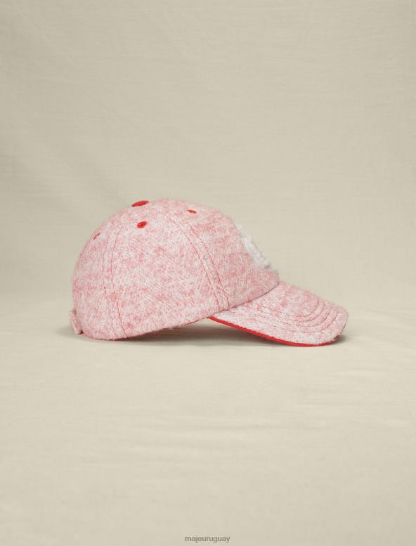 Maje gorra de béisbol con efecto de tweed accesorio rosa mujer 2J08B564
