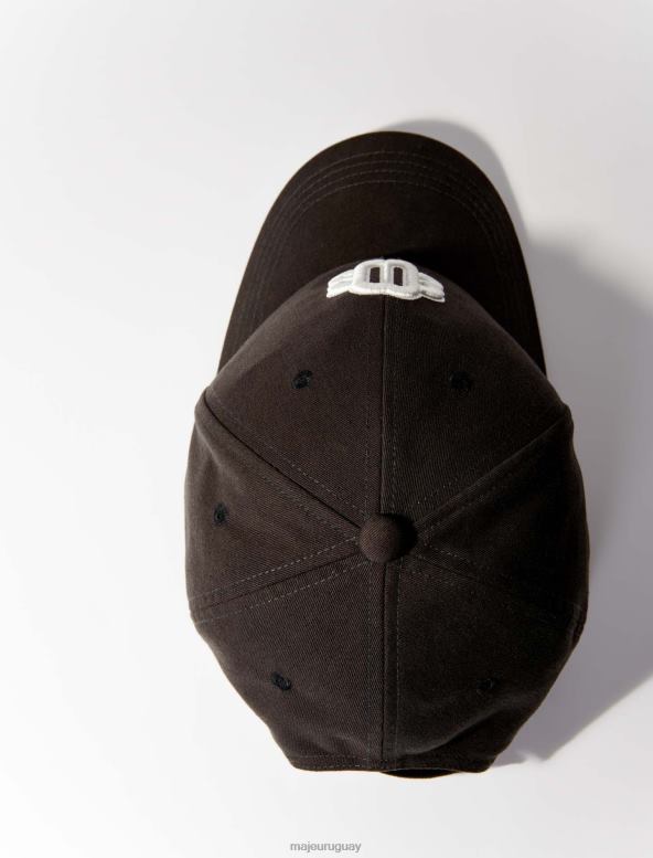 Maje gorra de béisbol de algodón con logo de trébol accesorio blanco negro mujer 2J08B496