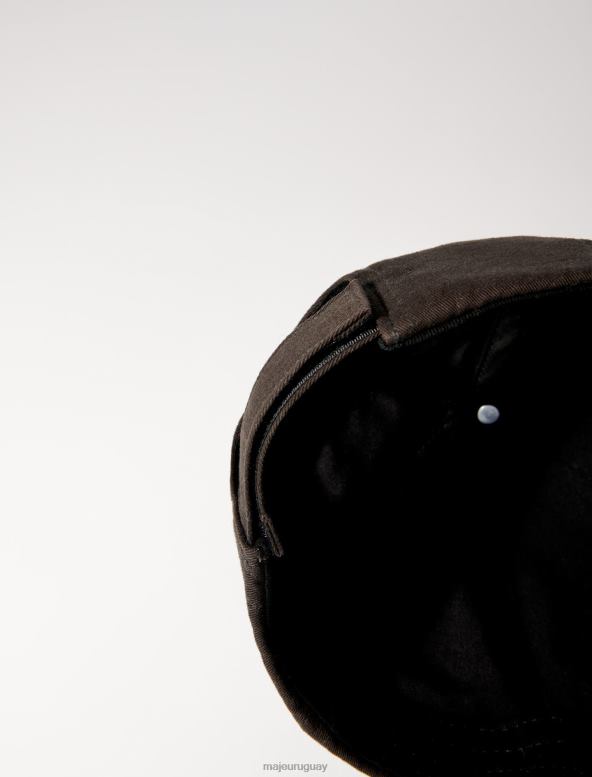 Maje gorra de béisbol de algodón con logo de trébol accesorio blanco negro mujer 2J08B496