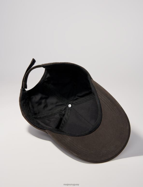 Maje gorra de béisbol de algodón con logo de trébol accesorio blanco negro mujer 2J08B496