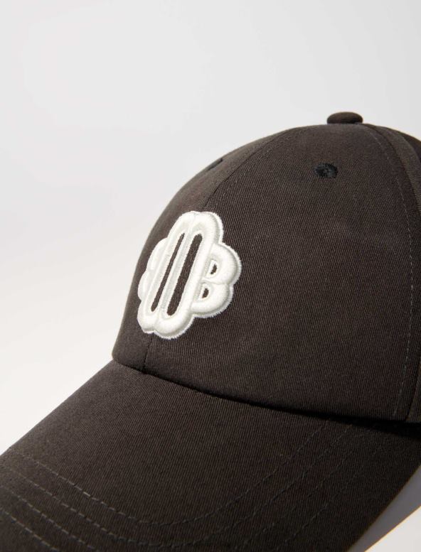 Maje gorra de béisbol de algodón con logo de trébol accesorio blanco negro mujer 2J08B496