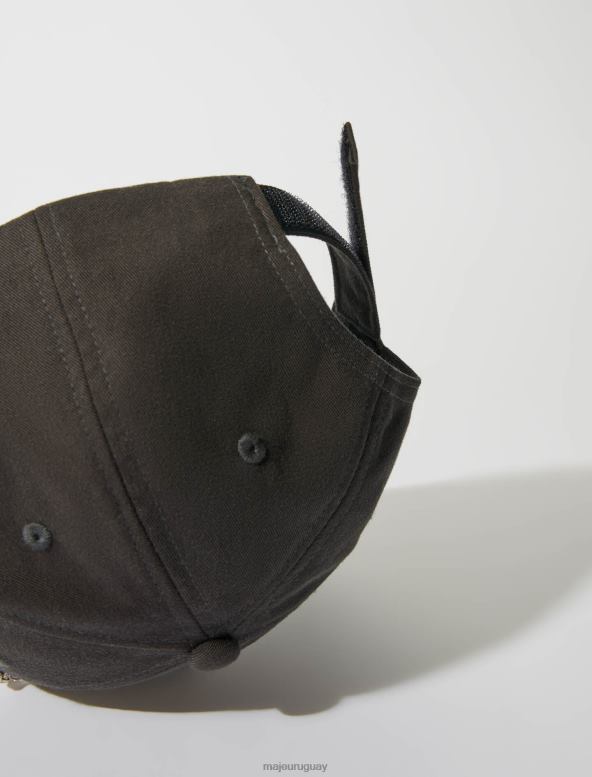 Maje gorra de trébol con diamantes de imitación accesorio negro mujer 2J08B491