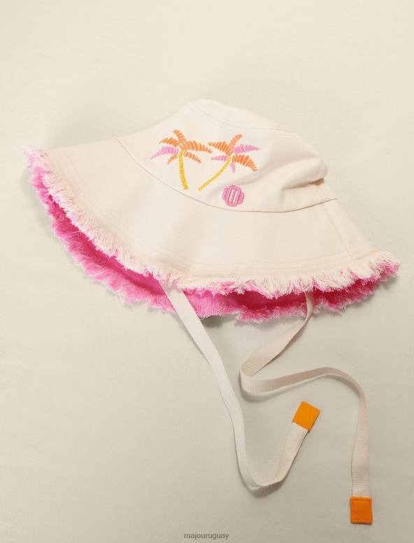 Maje sombrero de pescador con estampado de palmeras accesorio crudo mujer 2J08B581