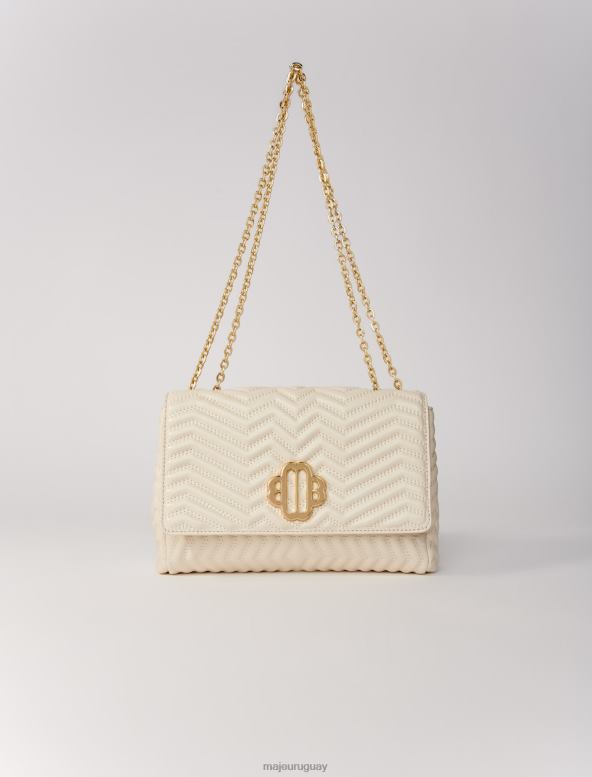 Maje bolso de cadena de cuero accesorio vainilla mujer 2J08B456
