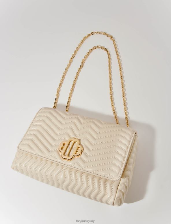 Maje bolso de cadena de cuero accesorio vainilla mujer 2J08B456