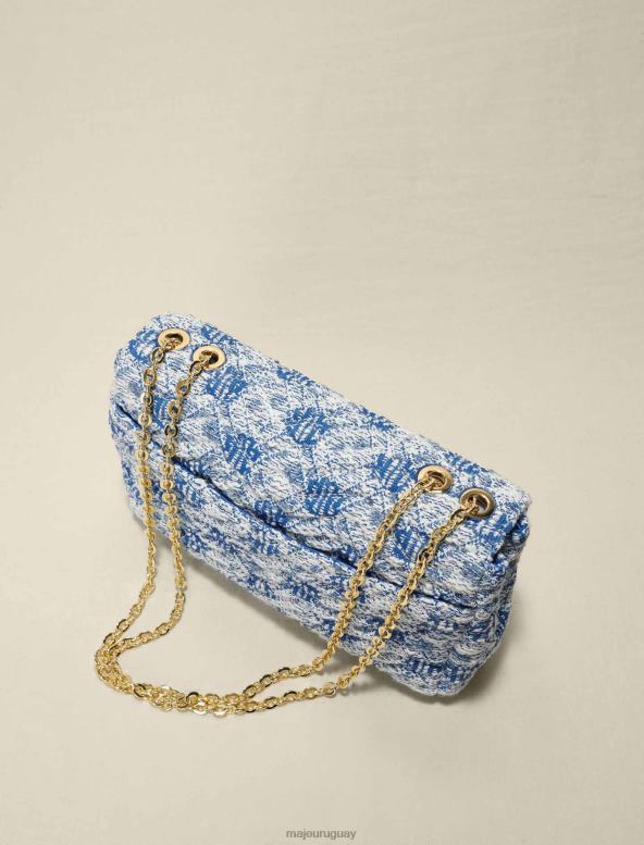 Maje bolso de tweed bordado accesorio azul mujer 2J08B467