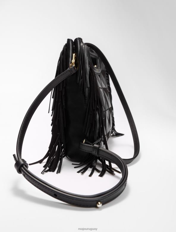 Maje bolso m de piel con parches accesorio negro mujer 2J08B460