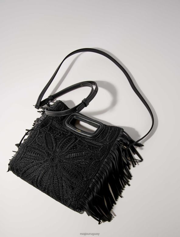 Maje bolso m tejido a crochet accesorio negro mujer 2J08B457