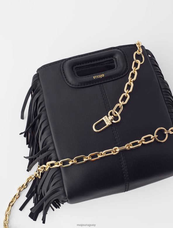 Maje bolso mini m de piel con cadena accesorio negro mujer 2J08B484