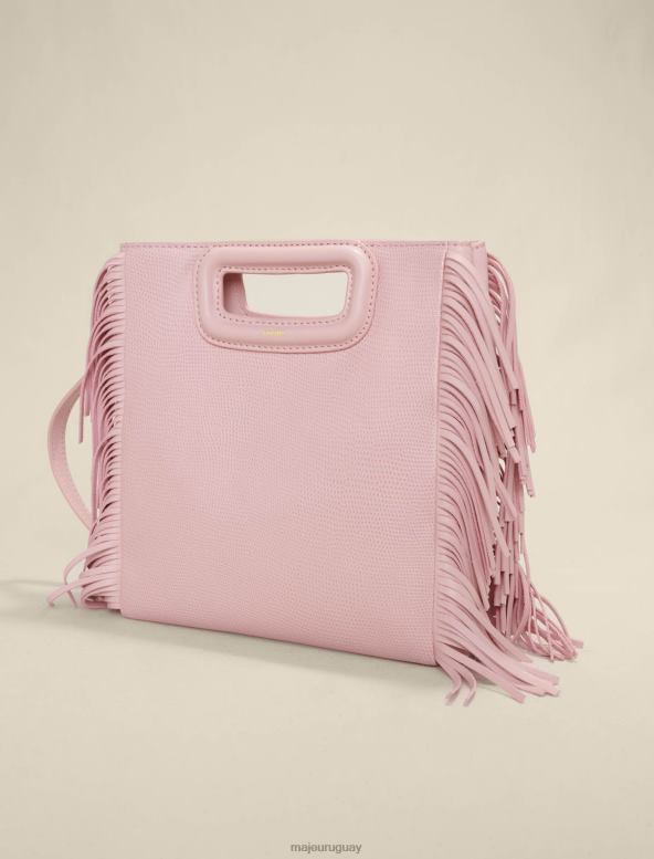Maje piel repujada efecto lagarto m accesorio Rosa palido mujer 2J08B477