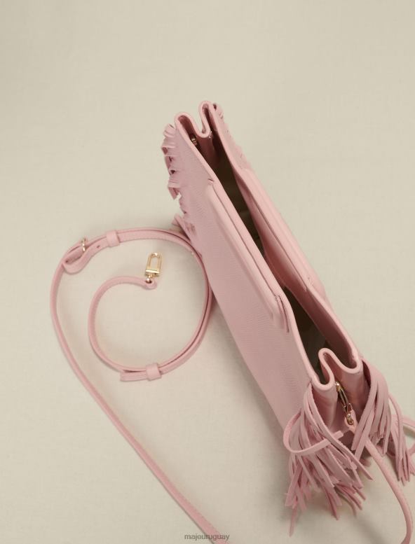 Maje piel repujada efecto lagarto m accesorio Rosa palido mujer 2J08B477