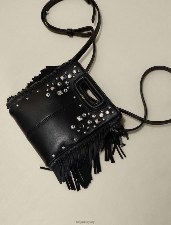 Maje bolso m mini de piel con tachuelas accesorio negro mujer 2J08B473