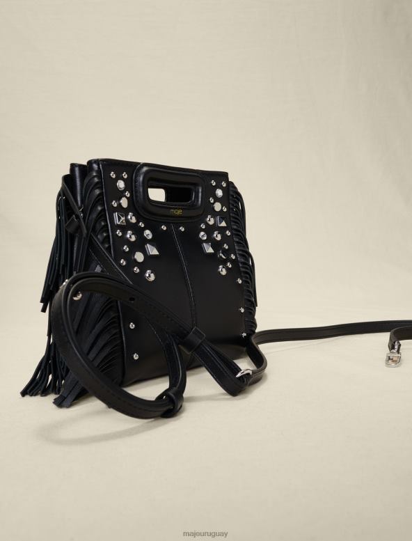 Maje bolso m mini de piel con tachuelas accesorio negro mujer 2J08B473