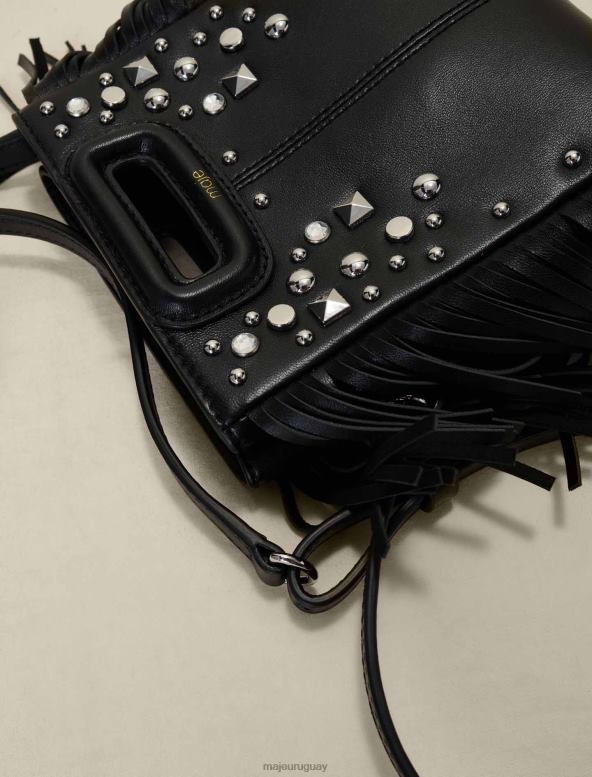 Maje bolso m mini de piel con tachuelas accesorio negro mujer 2J08B473