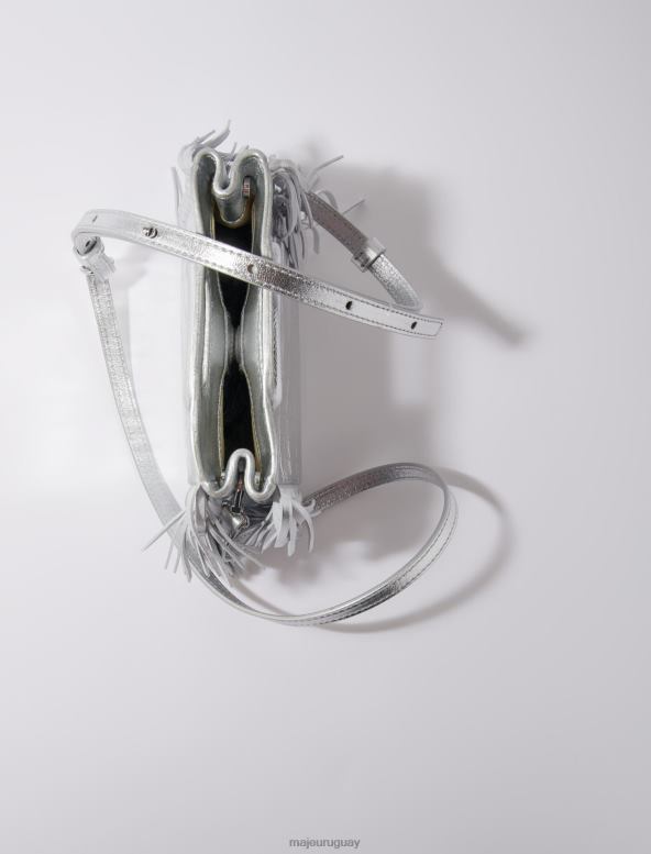 Maje bolso mini m de piel con efecto de cocodrilo en relieve accesorio plata mujer 2J08B450
